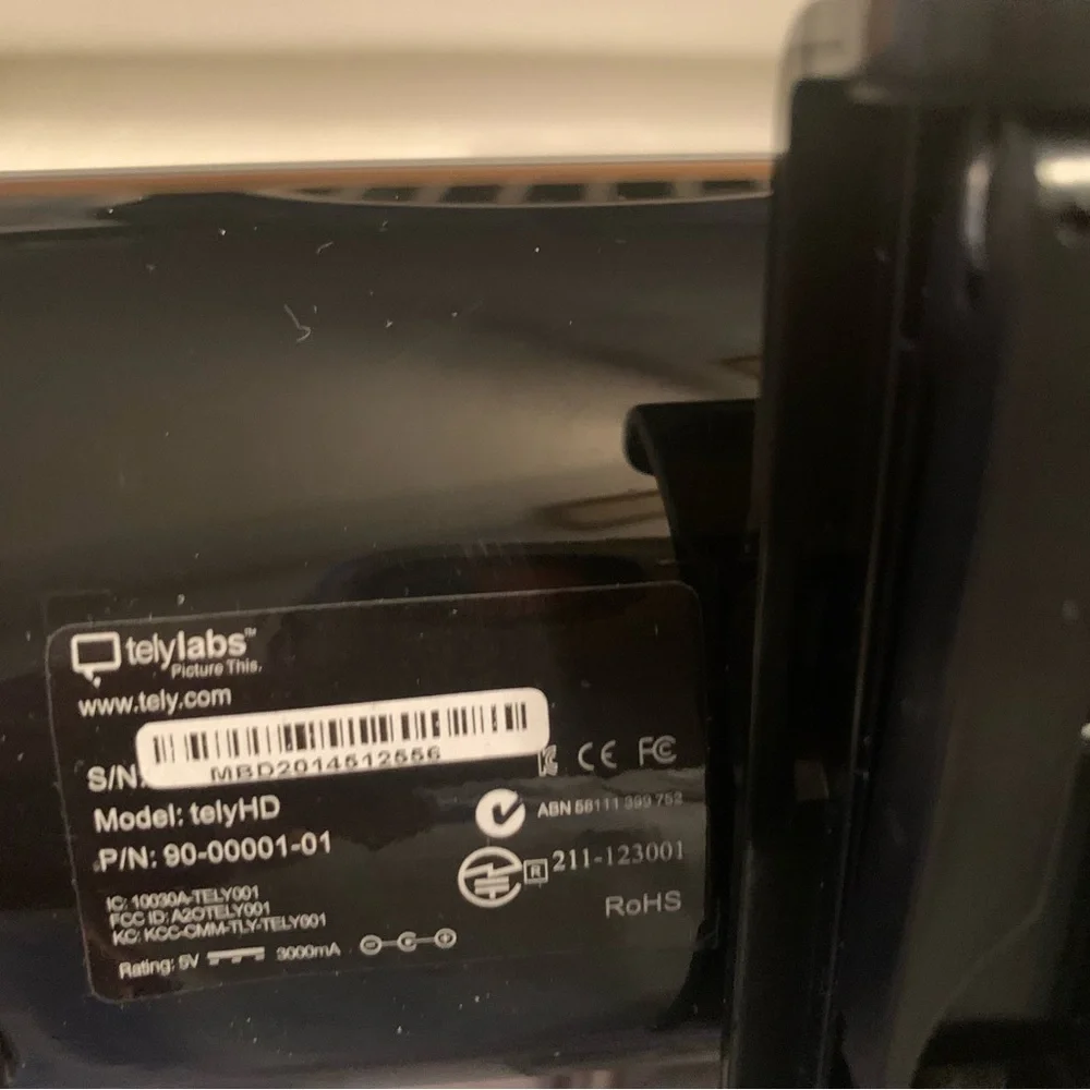 Black TelHD Streaming Device with Remote and Cables